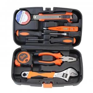 Wholesale 9 Pcs Electrician Kit Tools With Adjustable Wrench Household Repair Box Hand Tool Sets